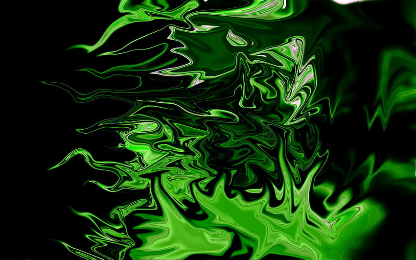 Green Flames Aesthetic HD wallpaper