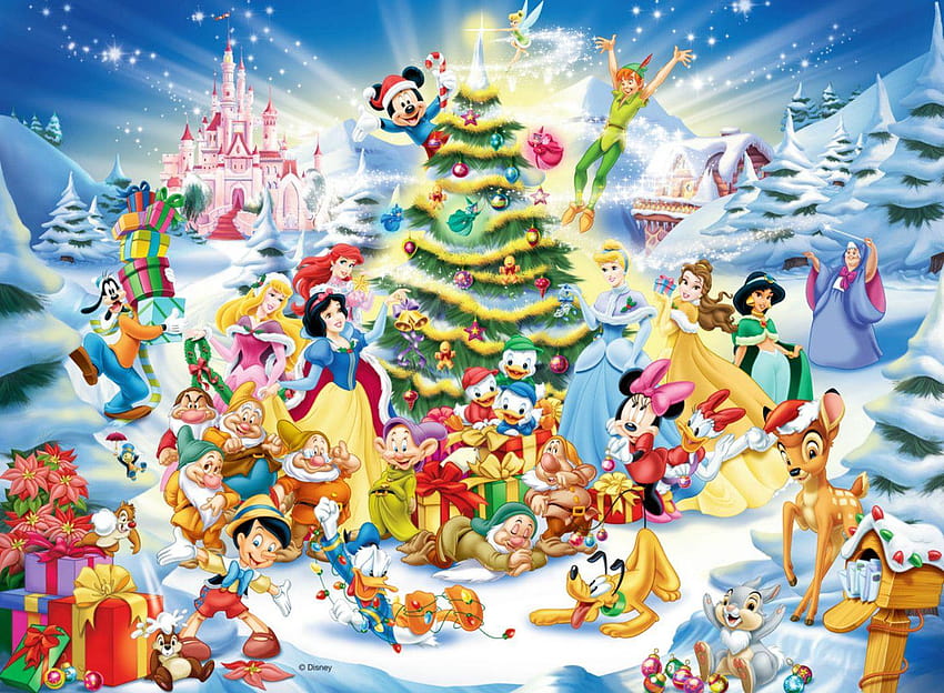5 Disney Weihnachtshintergründe, Disneyland Weihnachten HD-Hintergrundbild