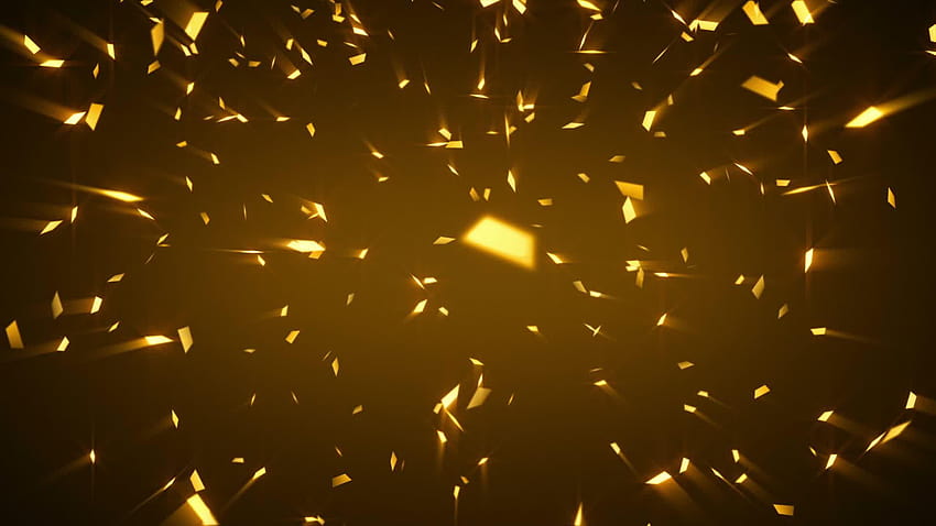 Stock Video: Gold shiny confetti backgrounds loop ~, new year confetti HD wallpaper