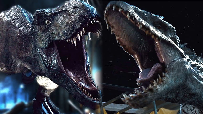 Jurassic World T Rex vs Indominus Rex HD wallpaper