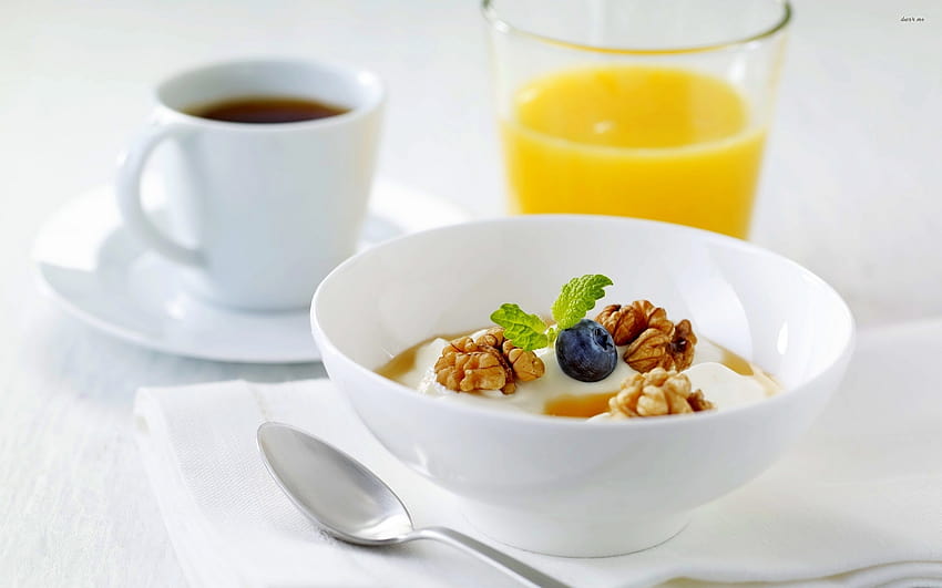 Healthy breakfast, morning breakfast HD wallpaper