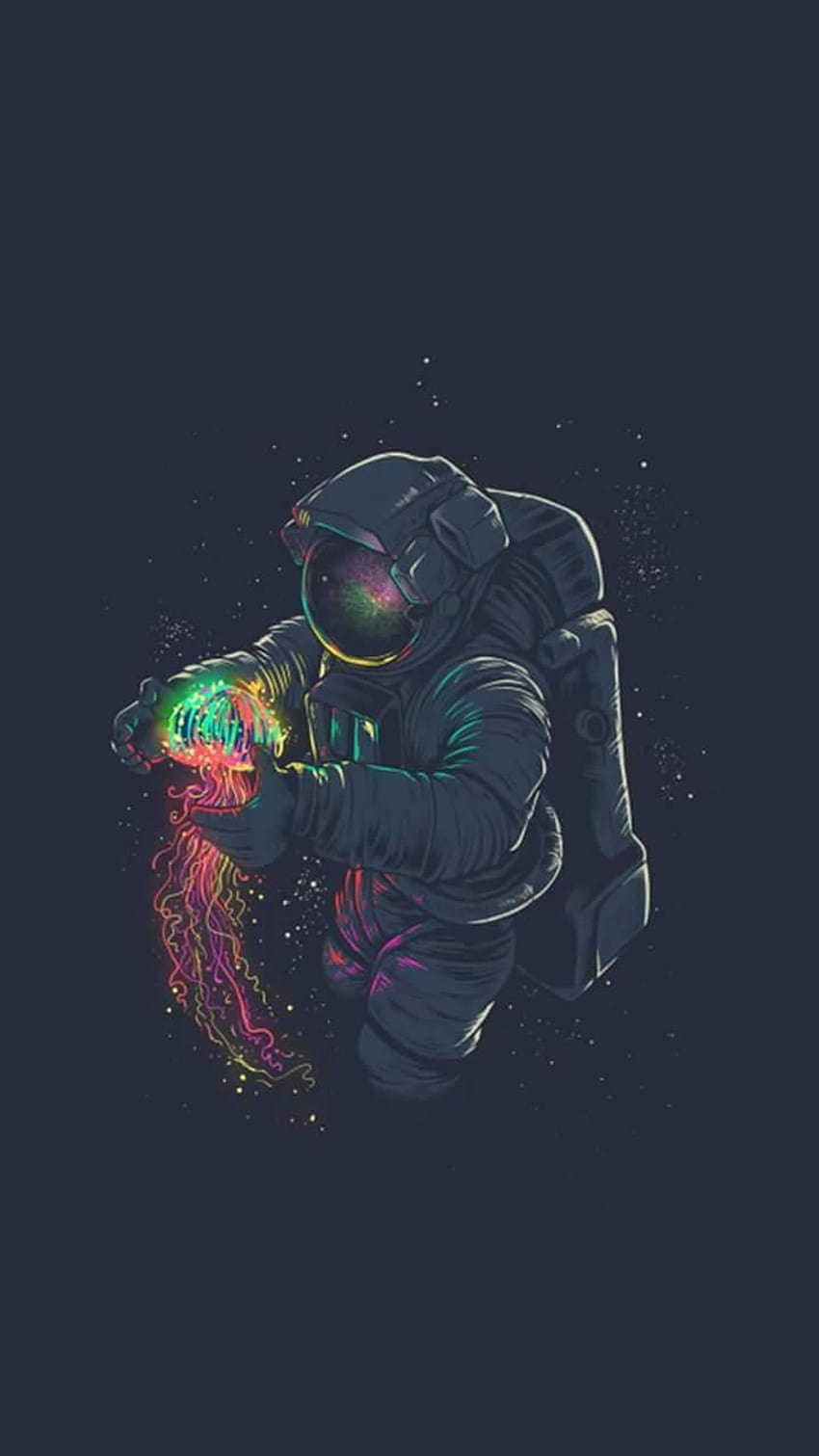 Astronot Astronot Oleh Zedge™, angkasawan neon wallpaper ponsel HD