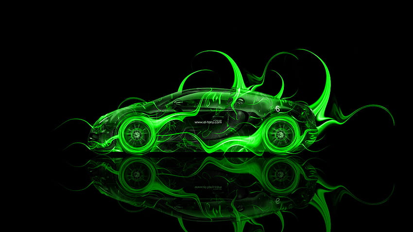 Bugatti Veyron Side Fire Abstract Car 2014 el Tony [1920x1080], 모바일 및 태블릿용, 짙은 녹색 부가티 HD 월페이퍼