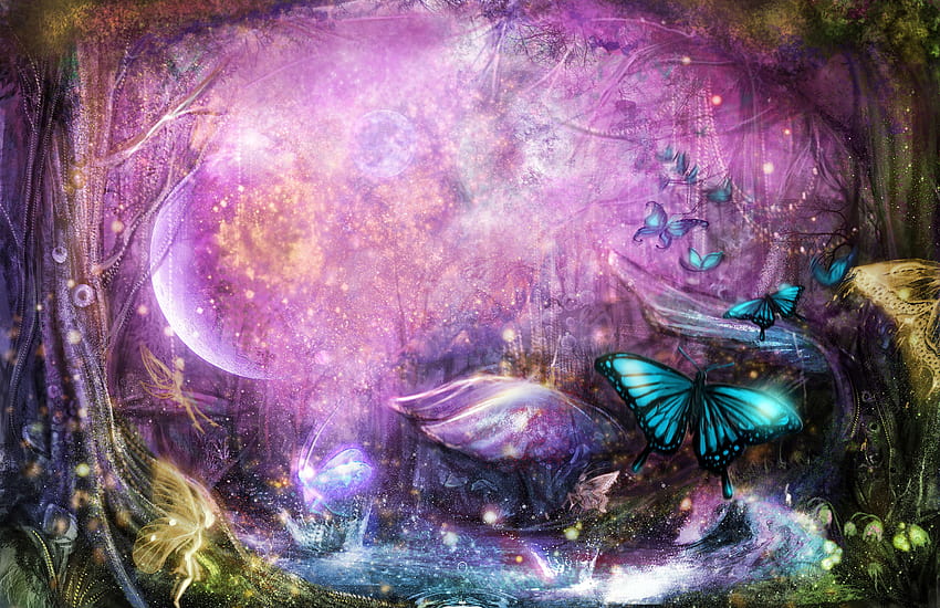 enchanted fairy forest by sangrde customization, the fairy forest HD wallpaper
