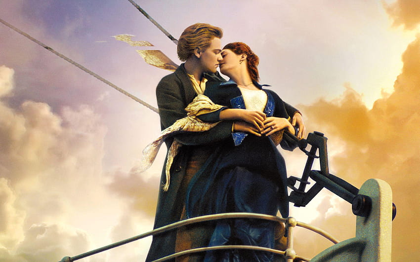 Романтичен Джак и Роуз от филма Титаник HD тапет
