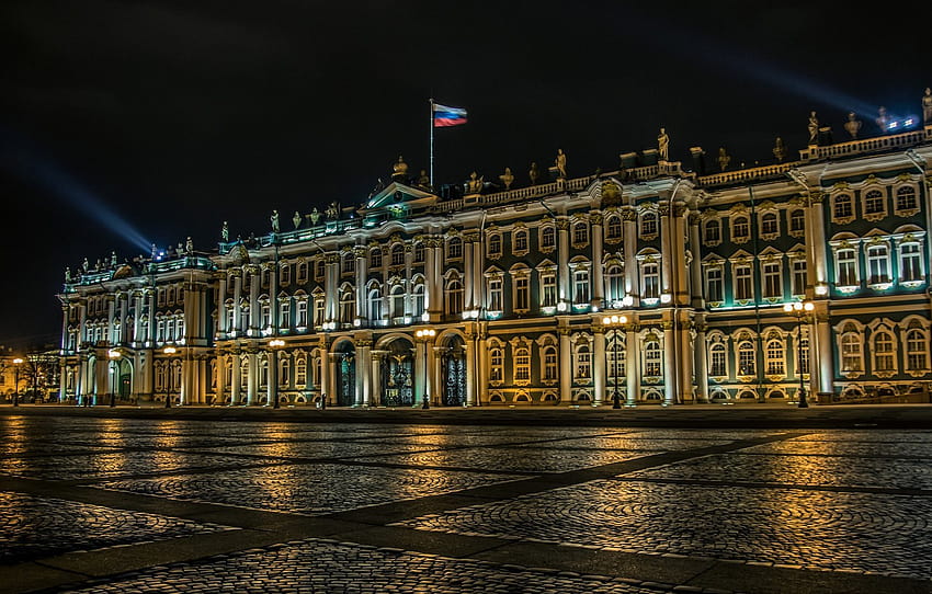 Russie, Pierre, le Palais d'hiver, Saint-Pétersbourg, l'Ermitage, Place du Palais , section город Fond d'écran HD