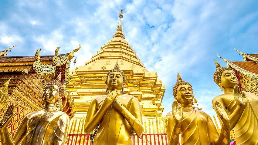 Wat Phra That Doi Suthep Buddyjska świątynia Chiang Mai Tajlandia U Tapeta HD