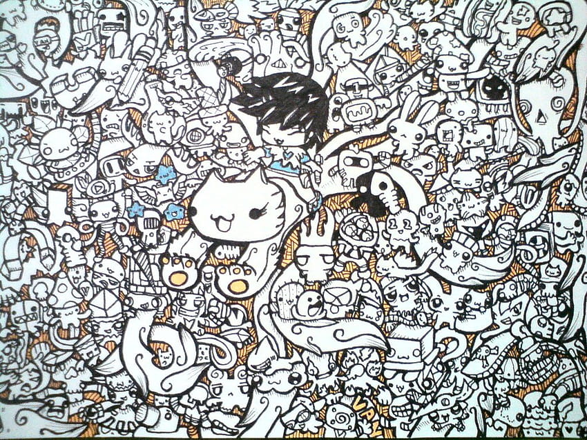 Doodle on Dog, mr doodle HD wallpaper