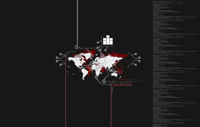 map, Minimalism, code , section разное, minimalist black code HD wallpaper
