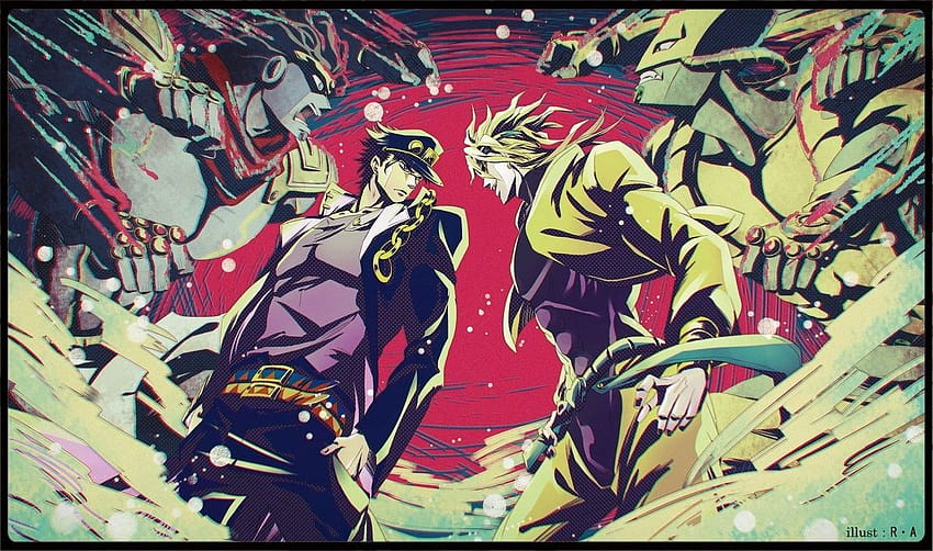 Jotaro Kujo vs Dio, jotaro and dio HD wallpaper