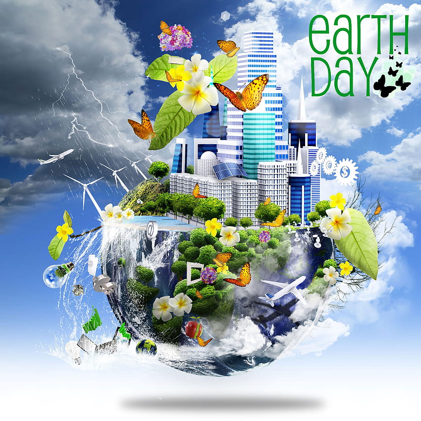 Happy Earth Day Go Green Nature Najnowsze Tapeta na telefon HD