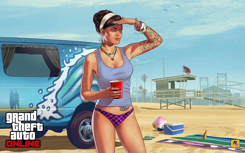 Beach Bum, dziewczyna z GTA v Tapeta HD