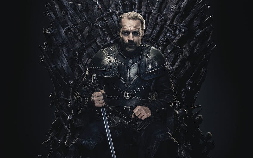 Iain Glen, Jorah Mormont, Game of Thrones, trône et arrière-plans Fond d'écran HD