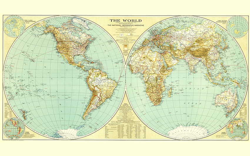 National Geographic, world map, world physical map HD wallpaper