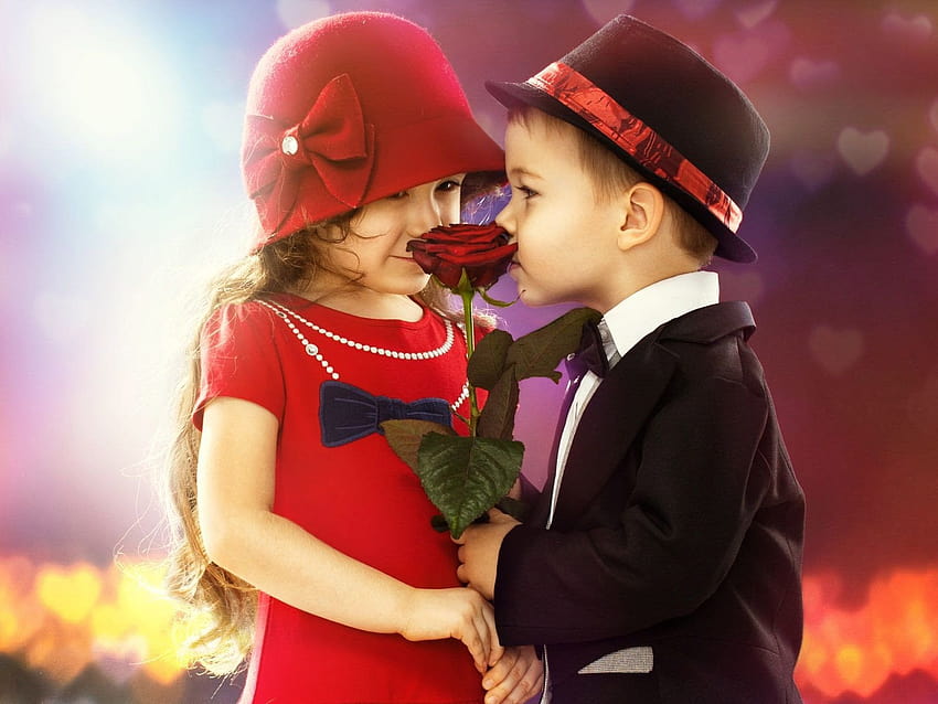 Valentines Day cute baby pic boy and girl love : 13 Wallpaper HD