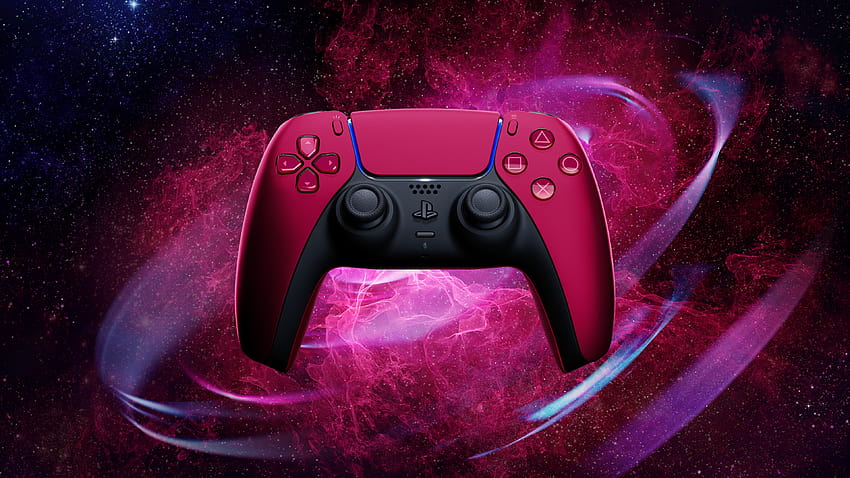 Sony PS5 , DualSense Wireless Controller, Cosmic Red, Technology, aesthetic purple ps5 HD wallpaper