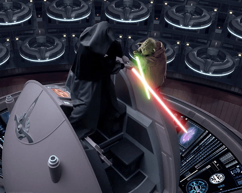 Darth Sidious gegen Yoda, Yoda gegen Darth Sidious HD-Hintergrundbild