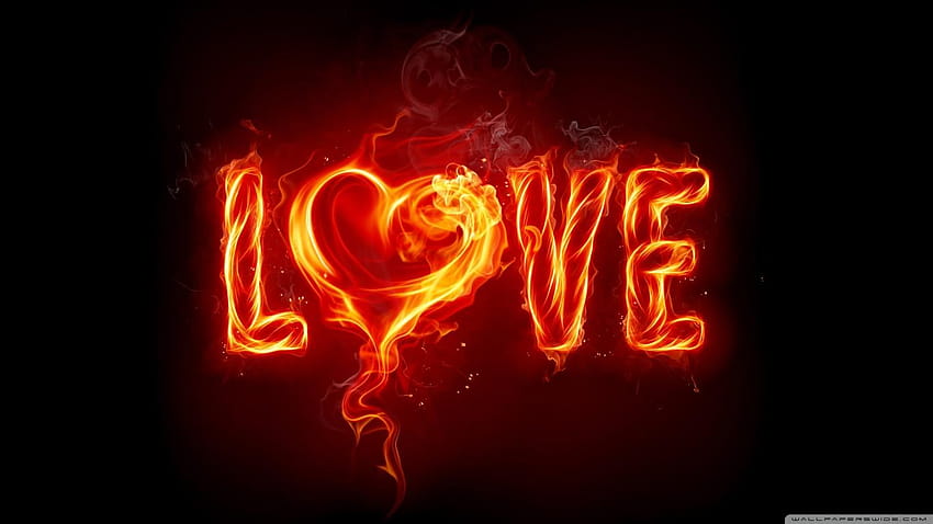Fire Love ❤ para Ultra TV • Dual, llama de amor fondo de pantalla