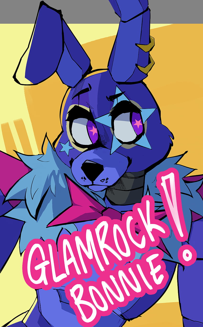 My rendition of Glamrock Bonnie! Haven't done line HD phone wallpaper