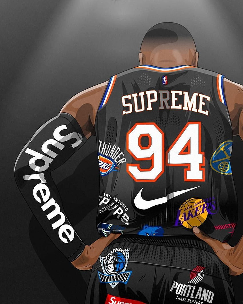 Supreme Basketball Cartoon HD phone wallpaper