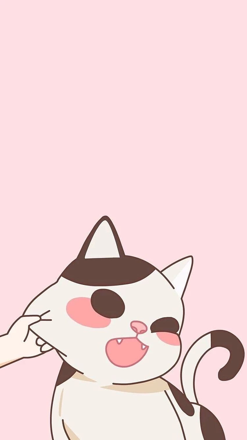 Kawaii Pink Cute Cartoon, cartoon cat and friends HD phone wallpaper |  Pxfuel
