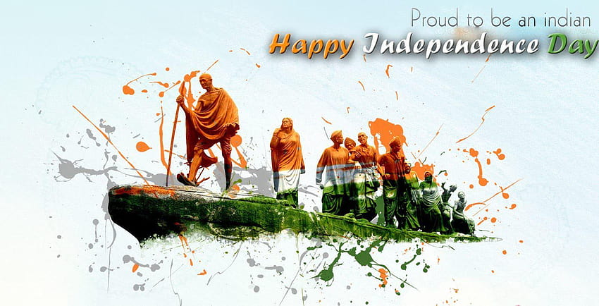 Честит 71-ви Ден на независимостта на Индия с цитати HD тапет