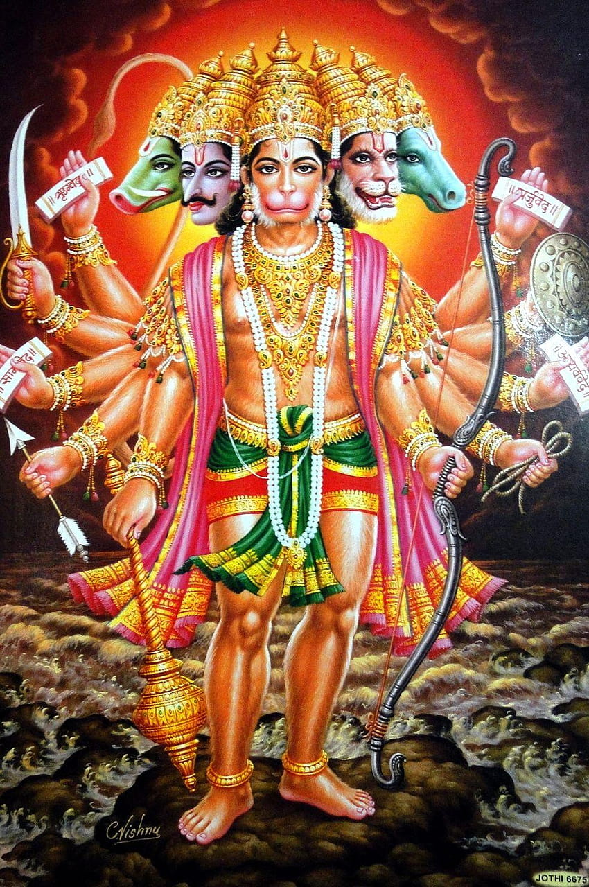Panchmukhi Hanuman Lord Hanuman Pinterest Hanuman, telefon Pana Hanumana Tapeta na telefon HD