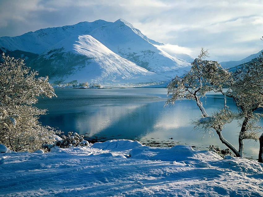 Scotland in winter, highlands winter HD wallpaper