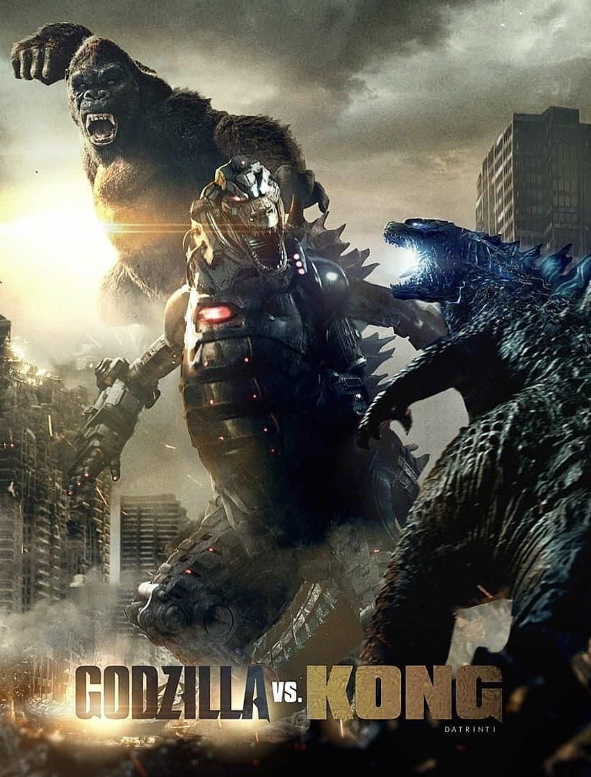 Poster dei fan di Godzilla vs Kong mechagodzilla, poster di Godzilla vs Kong 2021 Sfondo del telefono HD