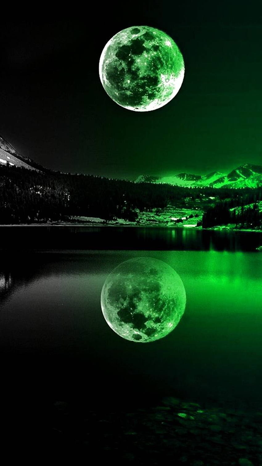 Green Moon HD phone wallpaper