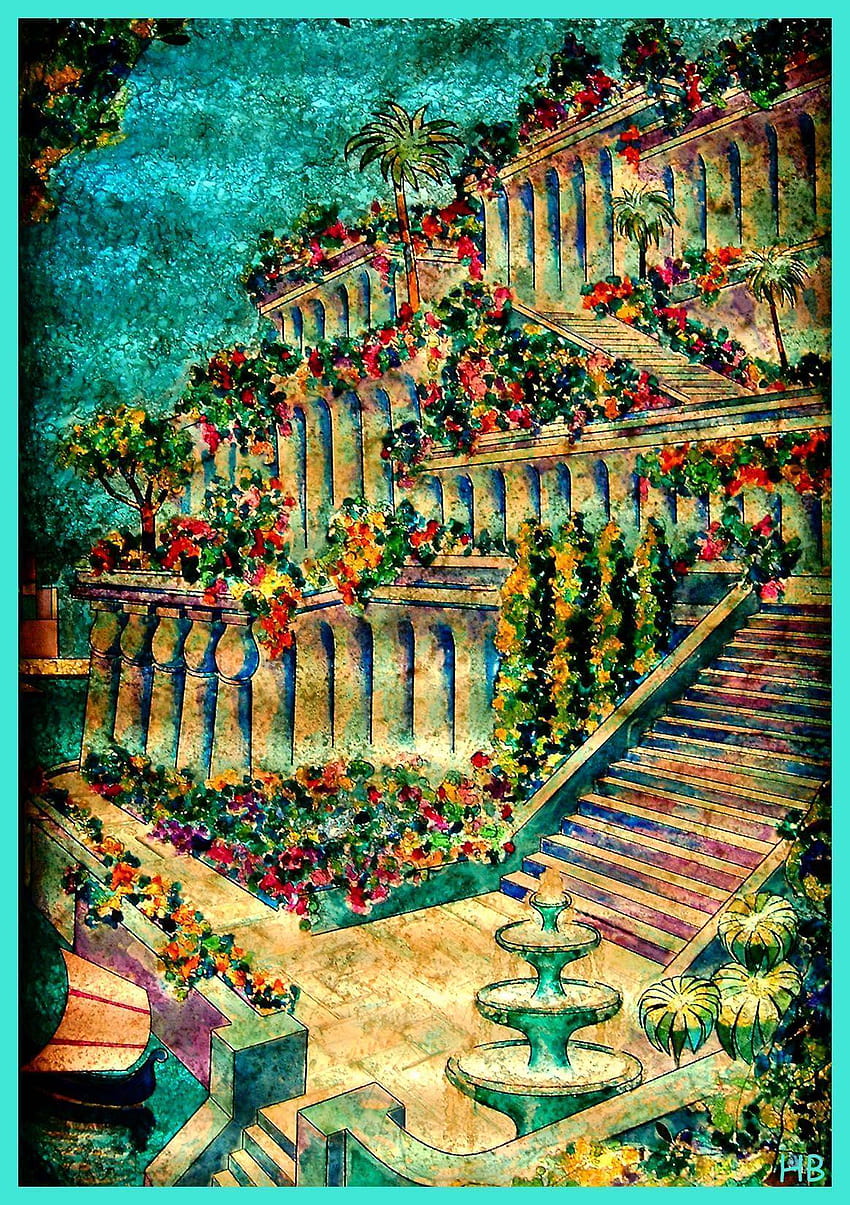 Hanging Gardens of Babylon by ertacaltinoz, the hanging gardens of babylon HD phone wallpaper