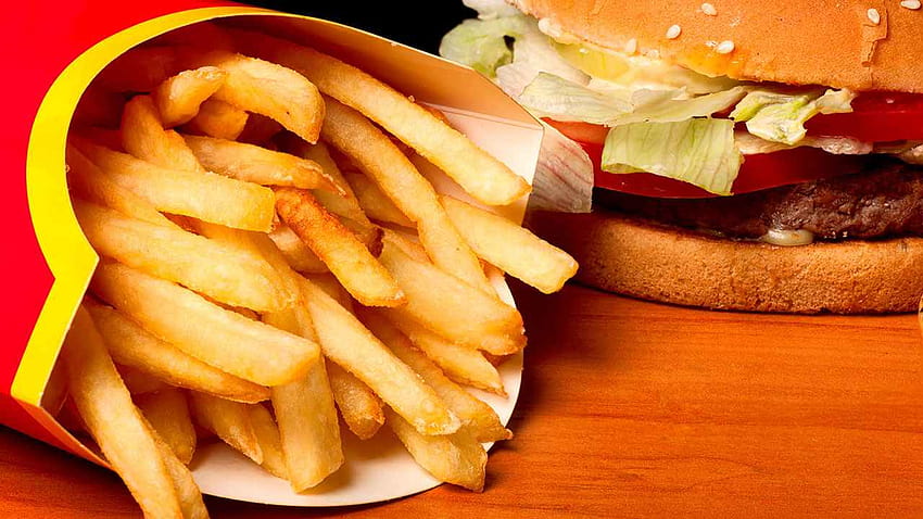 Fast Food Fries and Burger HD wallpaper