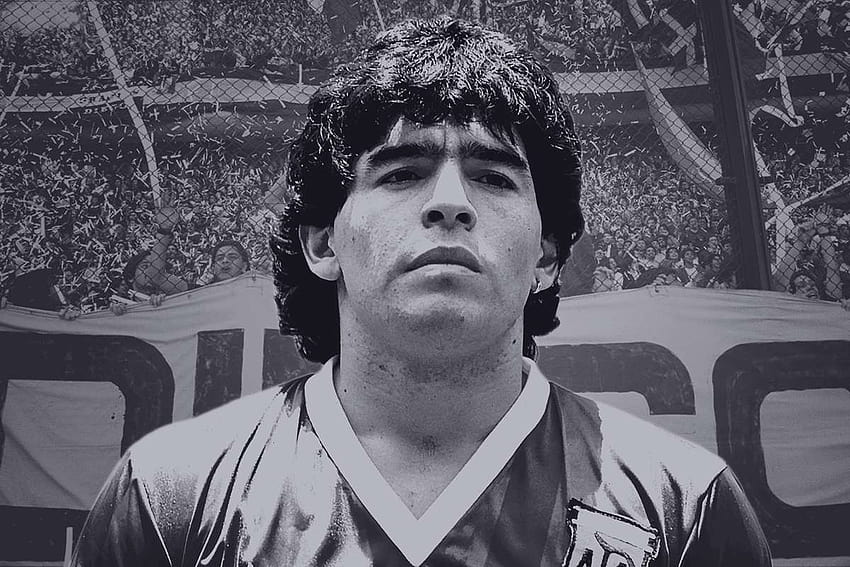 Murió Diego Armando Maradona por un paro cardiorrespiratorio, maradona black and white HD wallpaper
