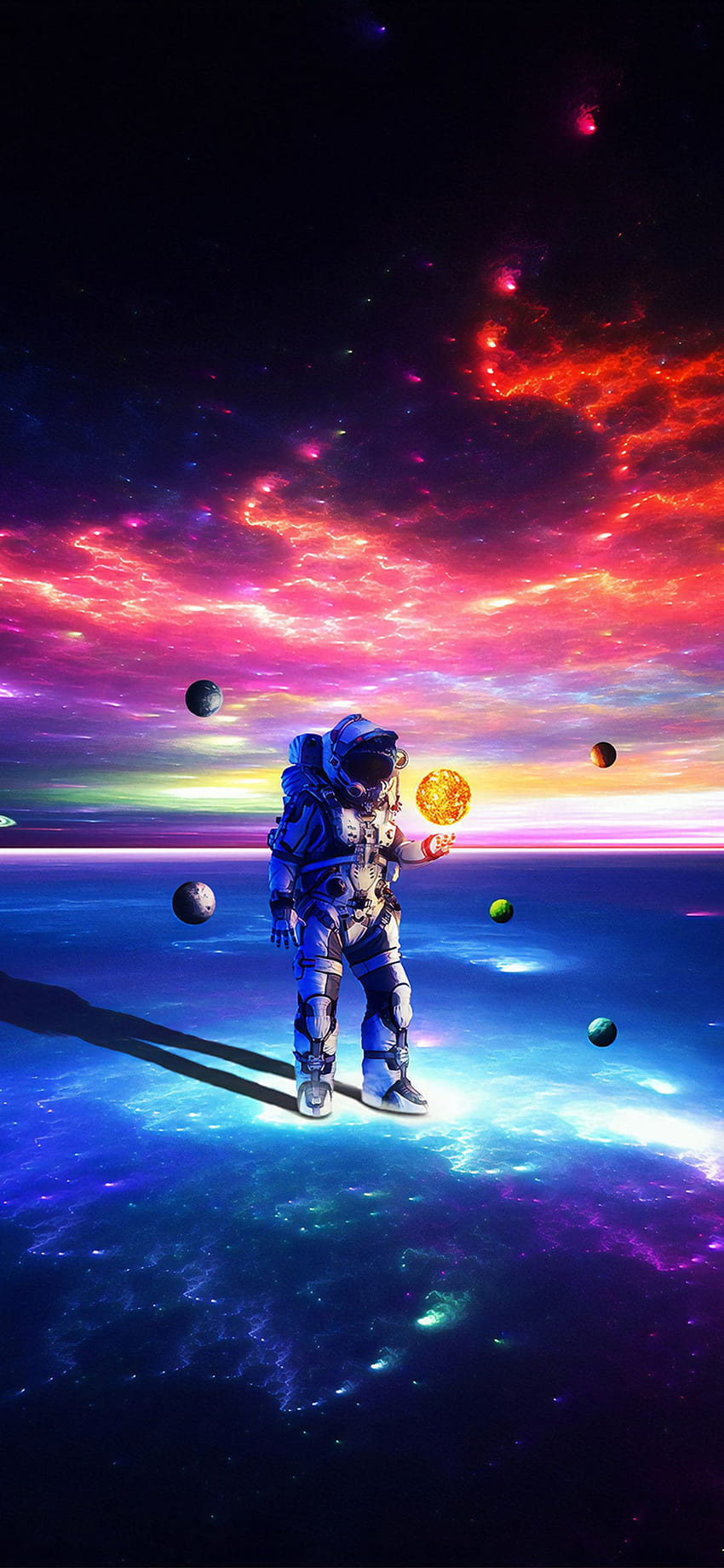 Iphone Xs Astronaut, Neon-Astronaut HD-Handy-Hintergrundbild