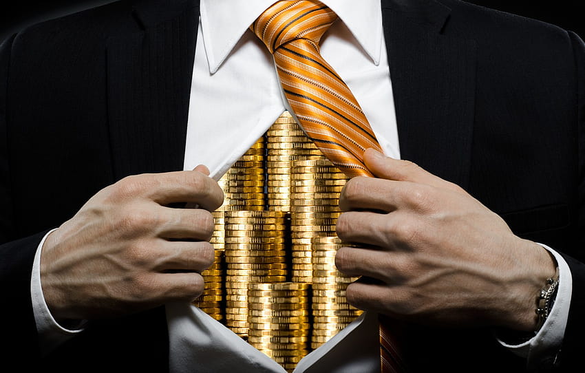suit, chest, tie, coins, businessman , section мужчины, necktie HD wallpaper