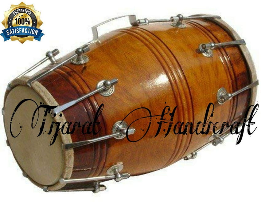 Folk & World Hand Drums Drums & Percussion kudosprs WOOD DHOLAK INDIAN FOLK MUSICAL INSTRUMENT DRUM NUTS N BOLT Fond d'écran HD
