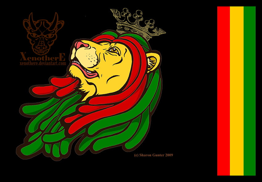 rasta lion hd wallpaper