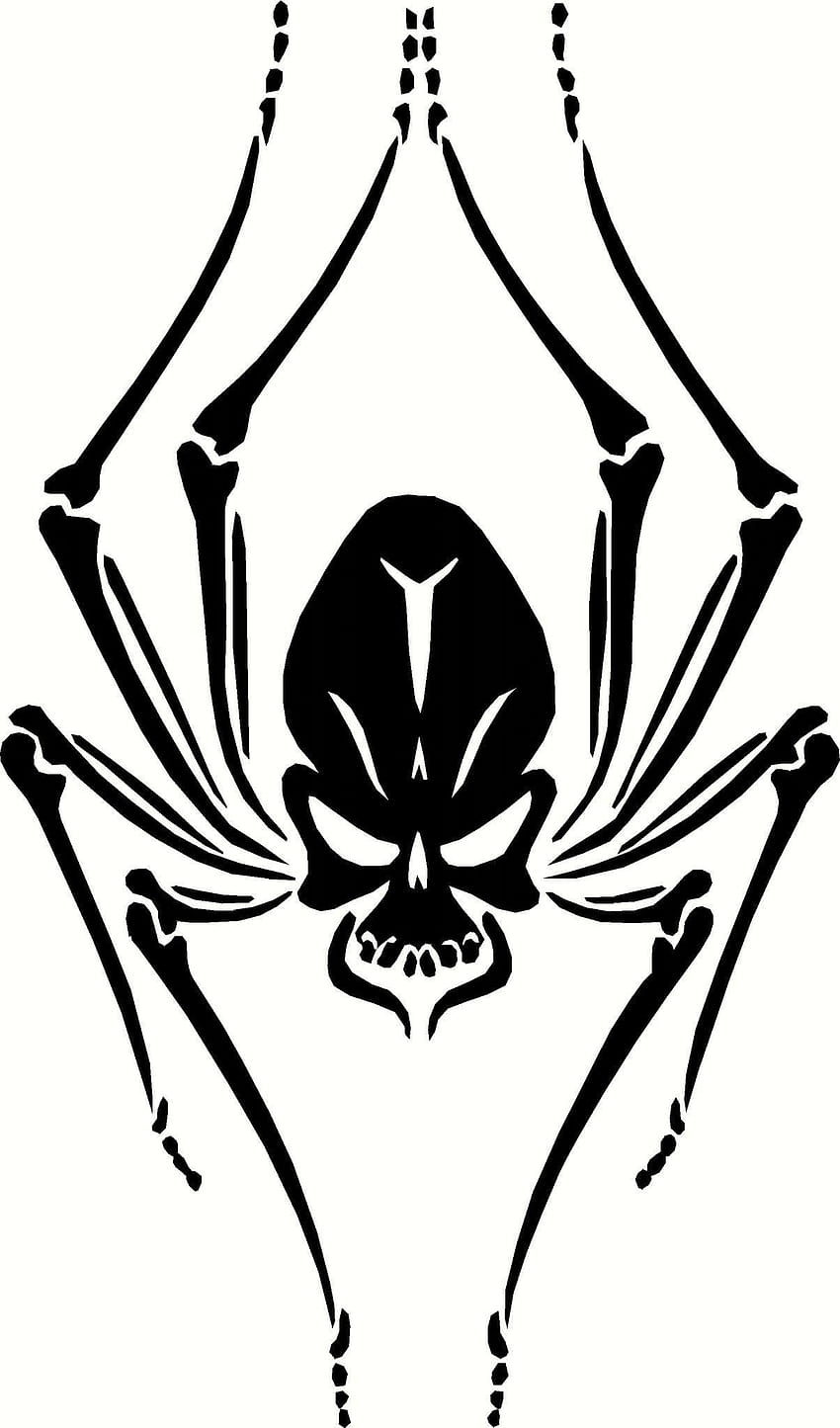 Premium Vector | Tribal spider head logo tattoo design stencil vector  illustration