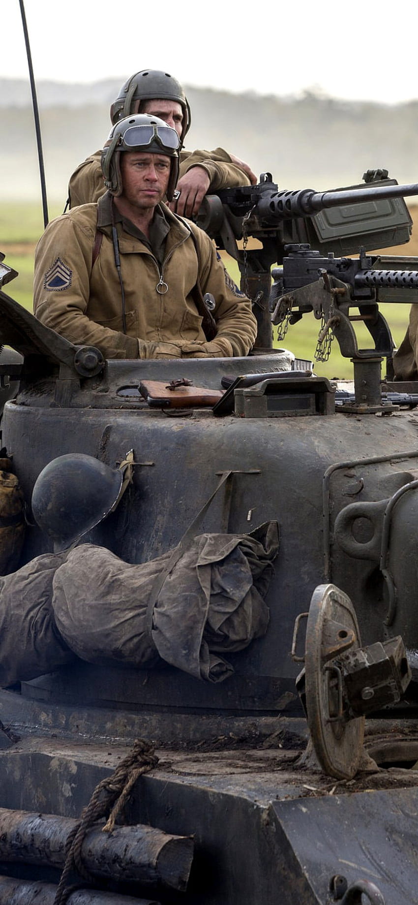 Brad Pitt in Army Film Fury for iPhone 11 Pro, fury brad pitt HD phone wallpaper