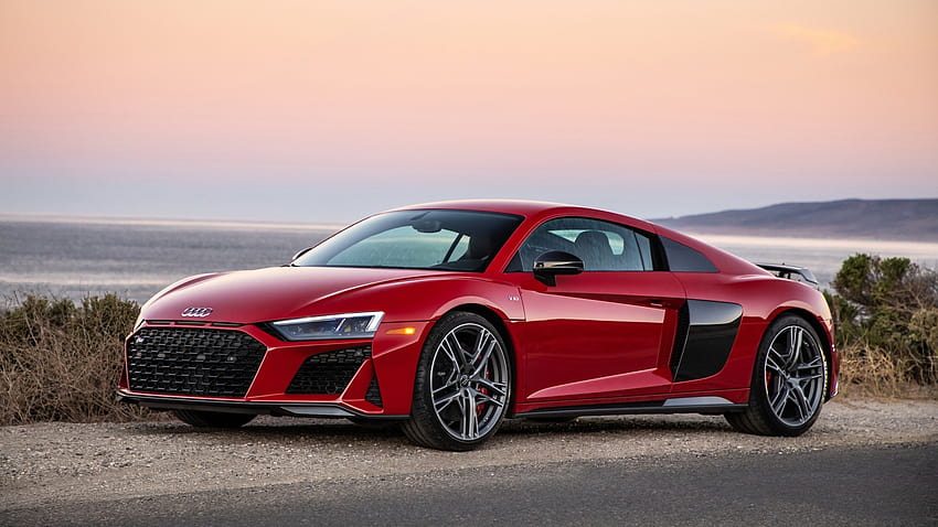 1920x1080 Audi R8 V10, Red, Side View, Sport Cars for , red audi HD wallpaper