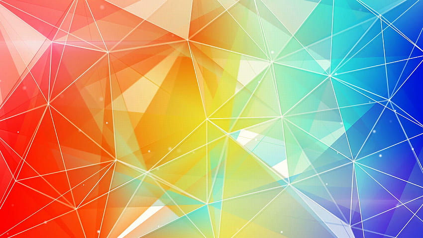 Geometric Triangles Colorful, colourfull HD wallpaper