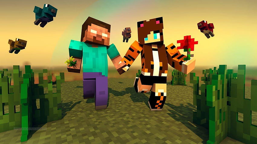 A Minecraft Love Story [ Animation] HD wallpaper