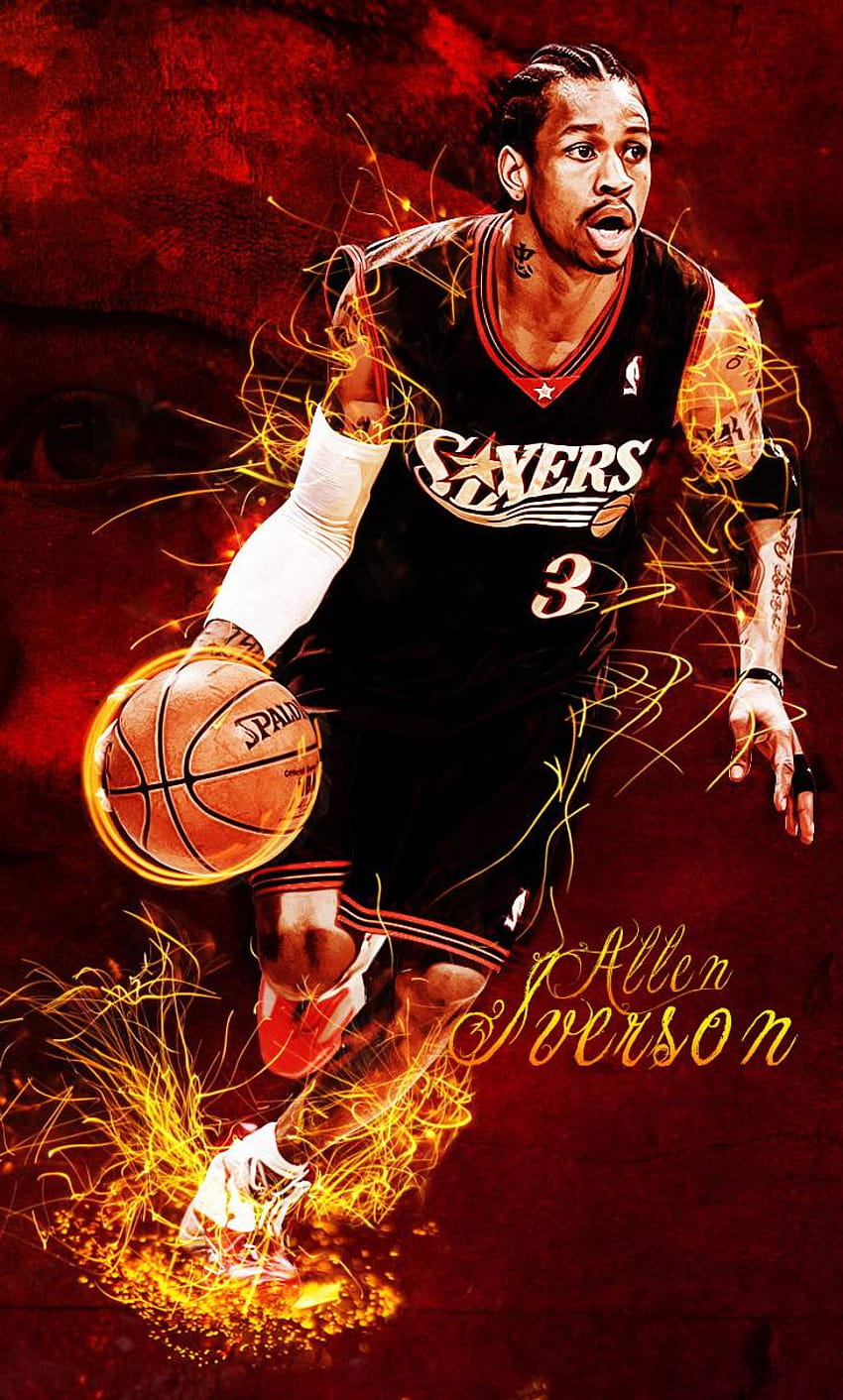 Allen Iverson 76ers by stoproman, アイバーソン iphone HD電話の壁紙