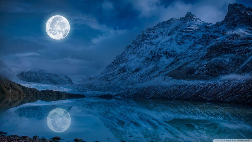 Full Moon Reflection Water ❤ for Ultra, of moon HD wallpaper