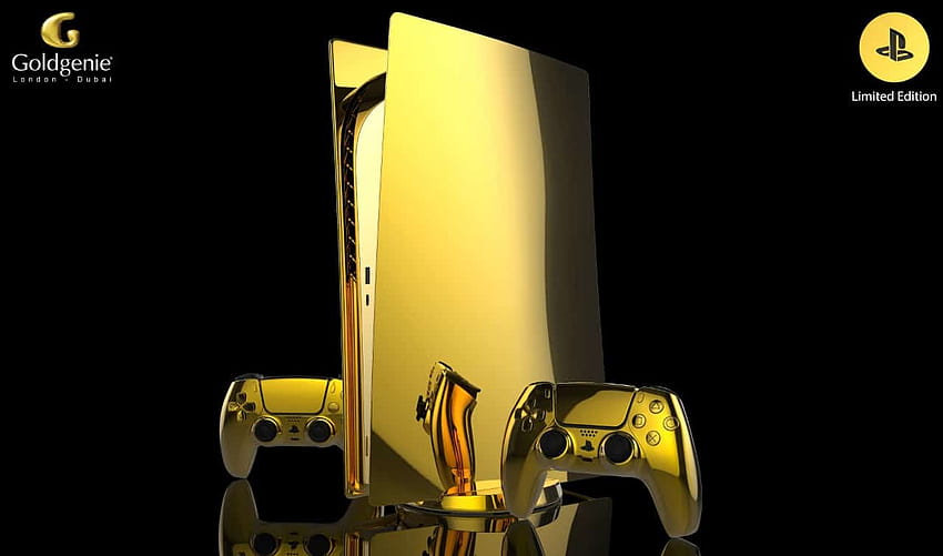 Gold Playstation PS5 de alta resolução, todos os ps5 papel de parede HD
