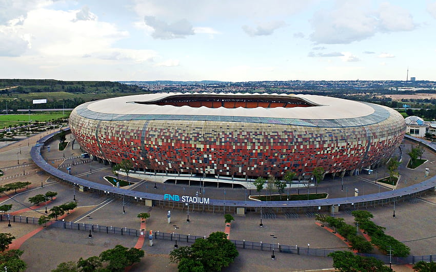 Soccer City, First National Bank Stadium, FNB Stadium, Fußballstadion, Johannesburg, Südafrika, moderne Stadien, südafrikanische Stadien mit einer Auflösung von 2560 x 1600. Hochwertiges HD-Hintergrundbild