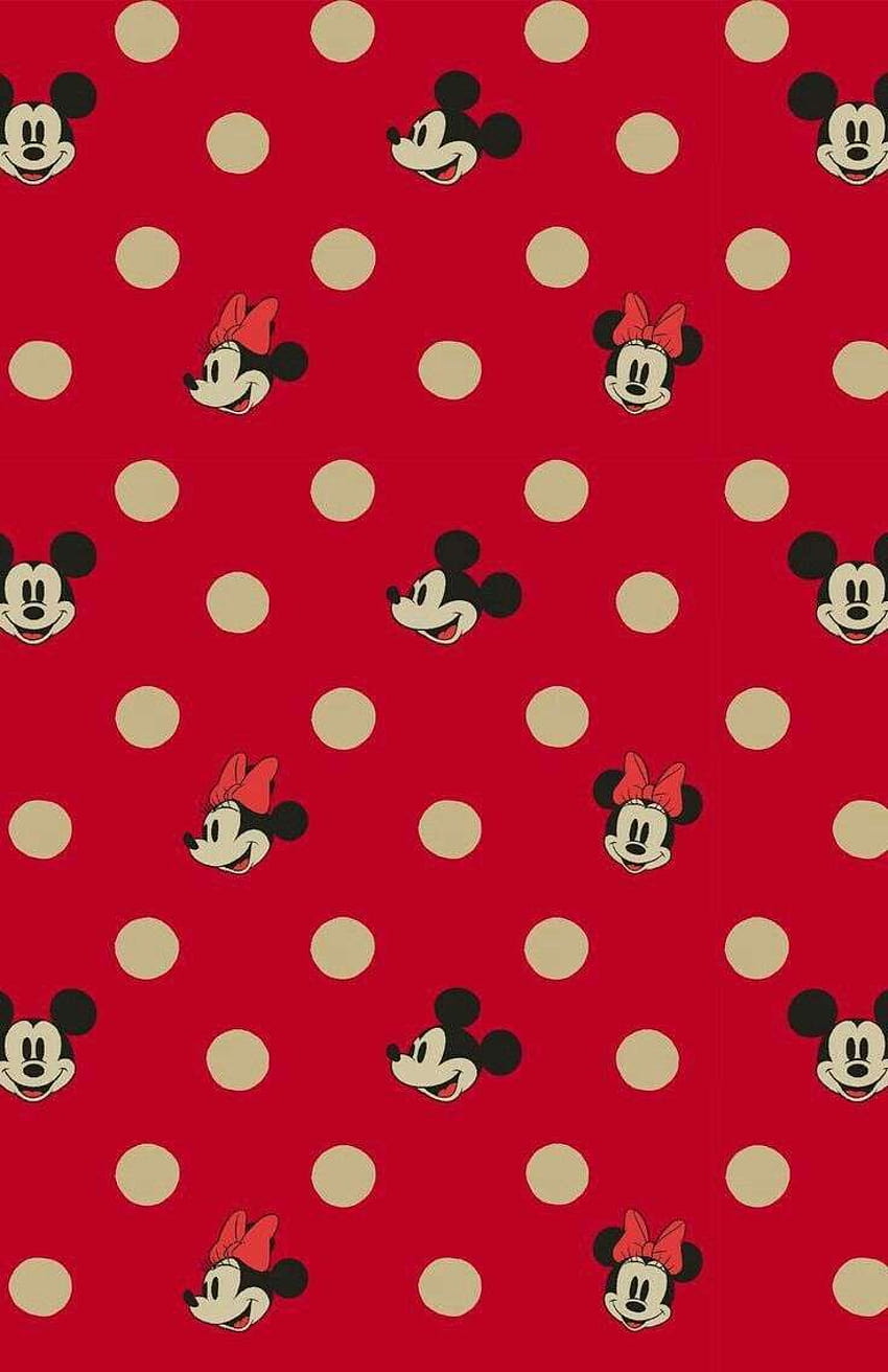 Minnie Mouse Backgrounds Red And Black, minnie mouse dots HD phone wallpaper