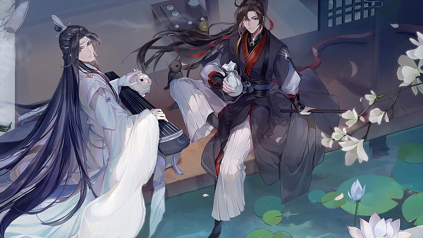 wei ying lan wangji lan zhan wei wuxian HD тапет