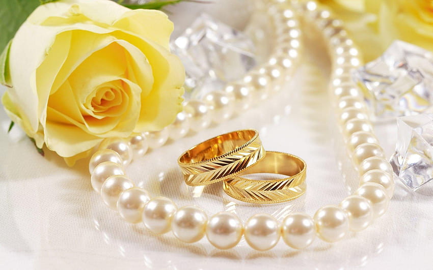 Wedding Ring and Flower Rose 11 High Resolution, weddings HD wallpaper