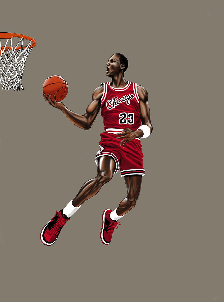 Michael Jordan Dunk by P, air jordan background HD phone wallpaper
